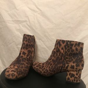 Cheetah heeled boots
